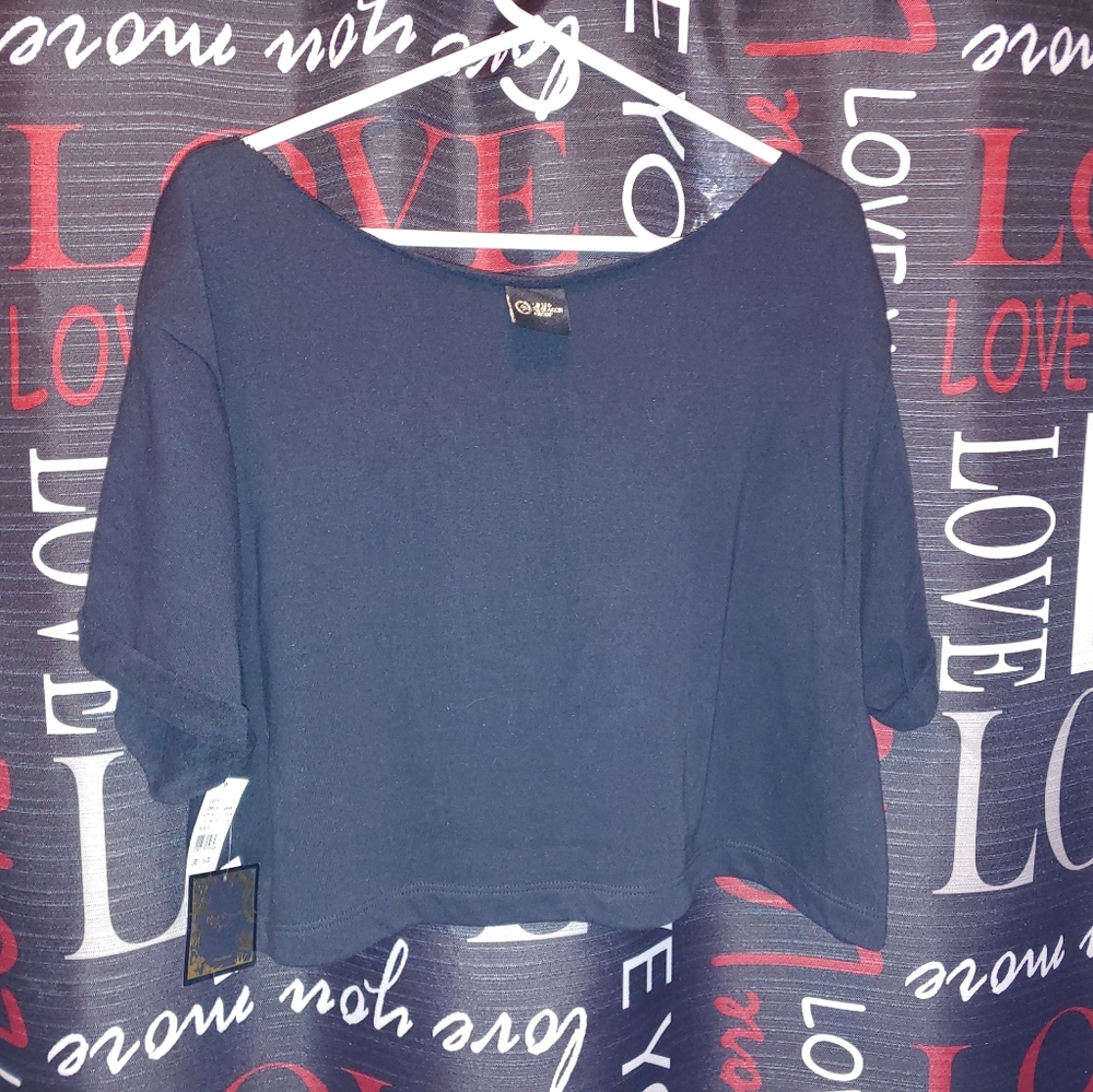 NWT Crop Top/ Sweat Shirt Material
